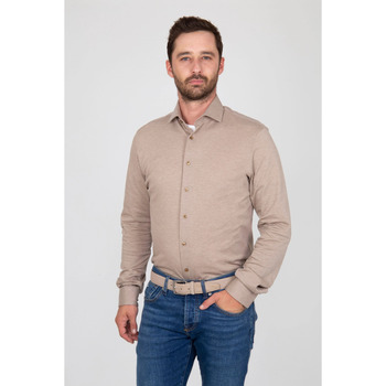 Suitable Overhemd Lange Mouw  Overhemd Pique Beige