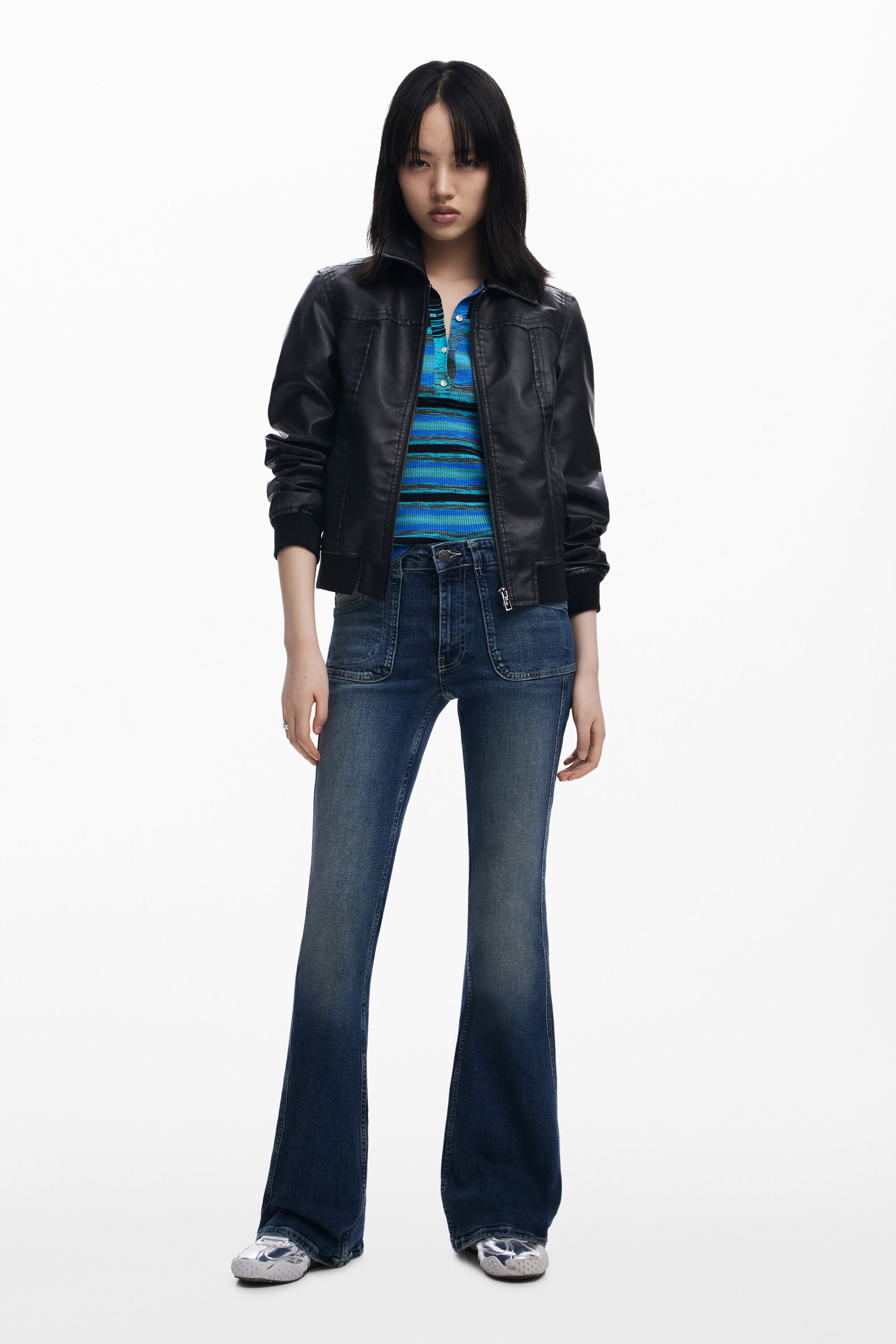 Desigual Flared Jeans - BLUE
