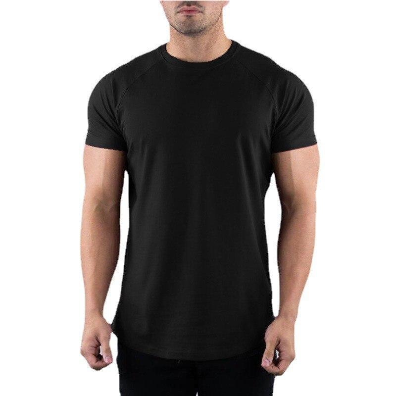 Do The Work GYm Do The Work Nieuw merk Heren Sneldrogend Gym Sport Workout Effen Kleur Zomer Bodybuilding Fitness Ademend T-shirt met korte mouwen M zwart