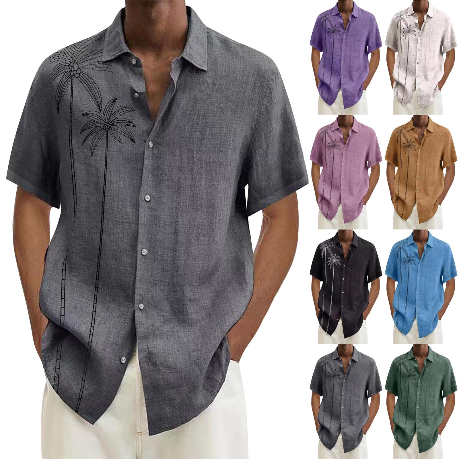 Molihua Designer lente zomer heren casual katoenen effen kleur shirts met korte mouwen losse shirts XXXXL wit