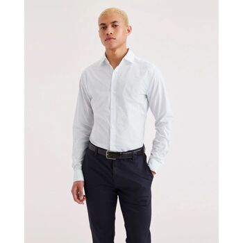 Dockers Overhemd Lange Mouw  A4285 0003 CRAFTED WOVEN SHIRT-LUCENT WHITE