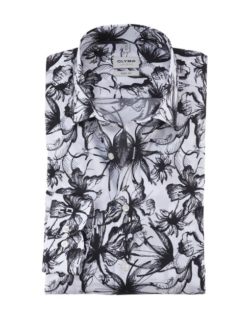 OLYMP Businessoverhemd Level 5 met all-over print