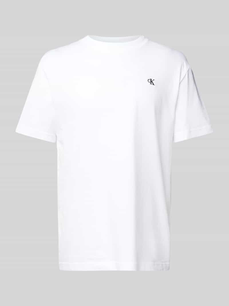 Calvin Klein T-shirt SERIF FONT GRAPHIC TEE met groot logo op de rug