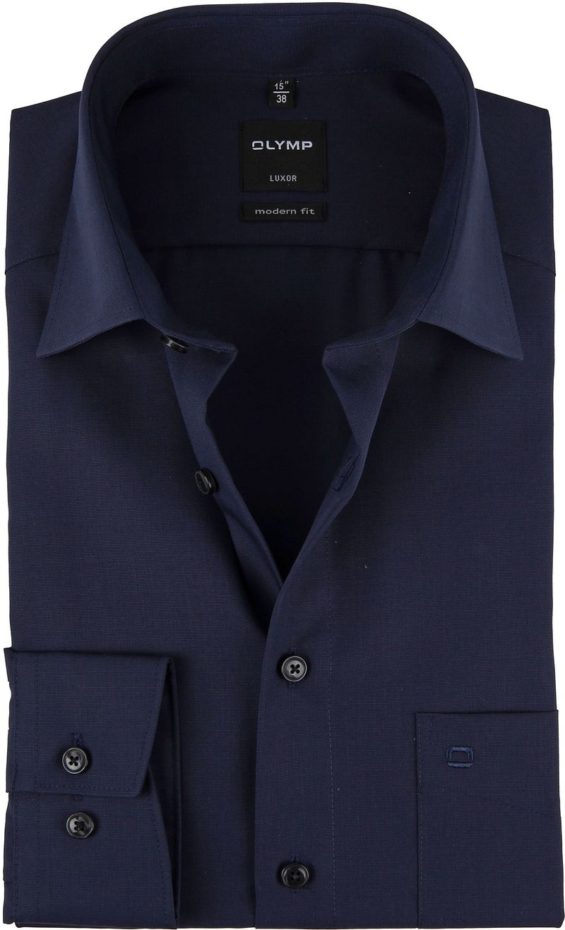 Olymp Overhemd Luxor Modern-Fit Donkerblauw