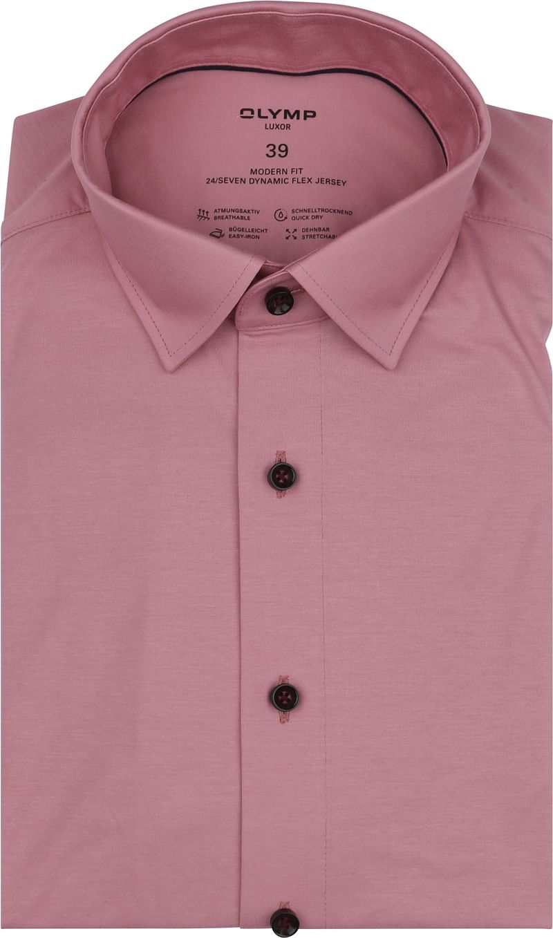 Olymp Luxor Overhemd 24/Seven Oud Roze