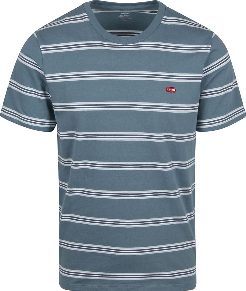 Levi's T-shirt Original Stripe Rowan Steam Blue