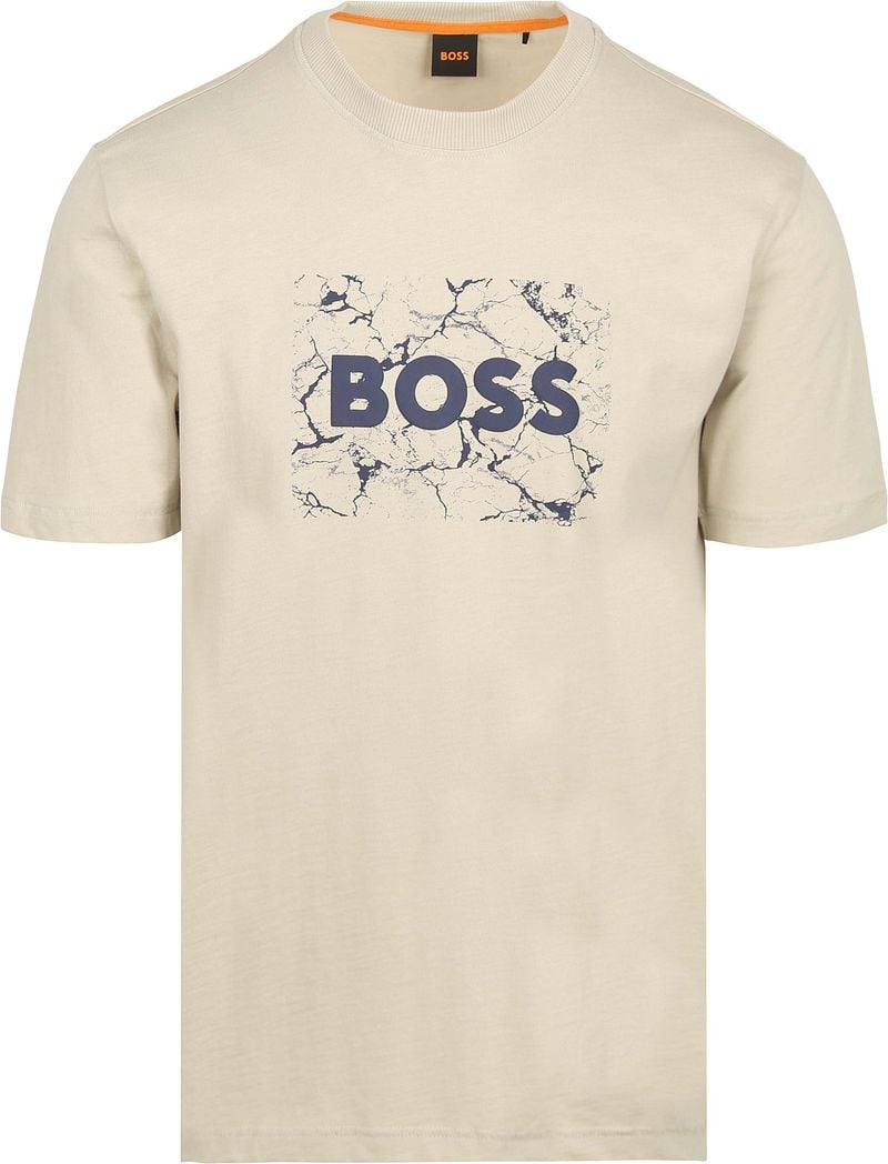 Boss T-shirt Logo Beige