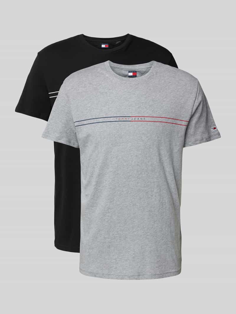 TOMMY JEANS T-shirt TJM SLM ENTRY GRPHC T EXT 2 PCK (set, 2-delig, 2 stuks)