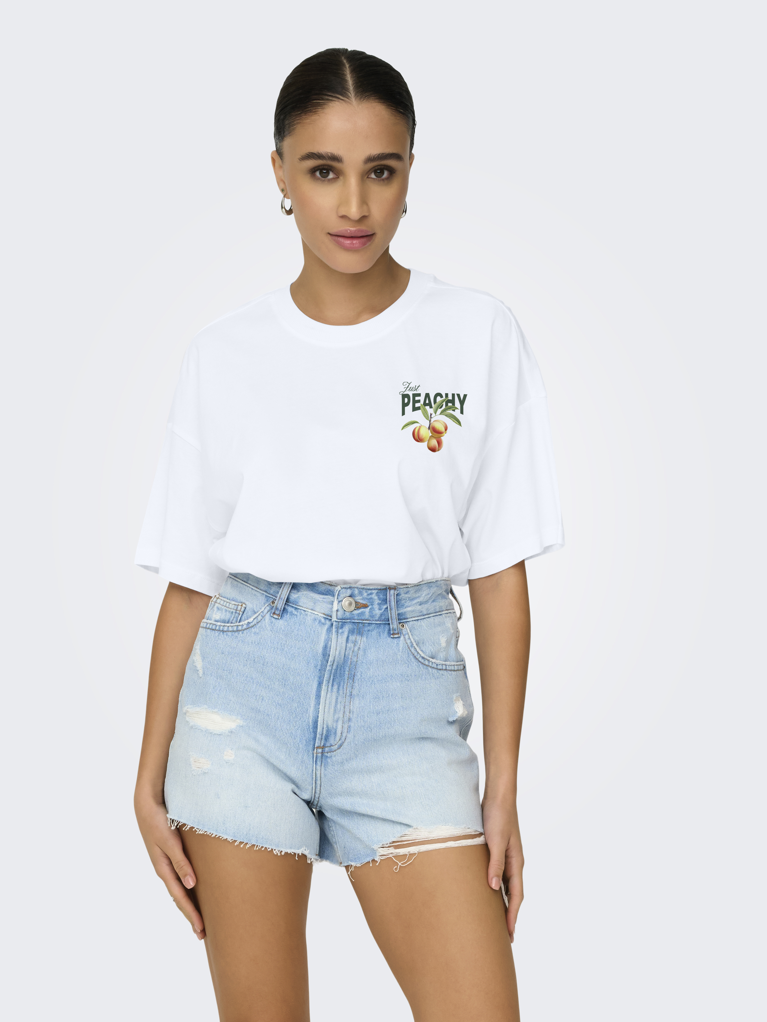 Only Shirt met korte mouwen ONLVIVVI LIFE S/S LOVELY TOP JRS