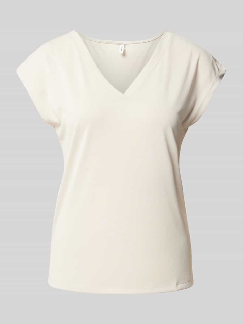 Only Shirt met V-hals ONLFREE S/S MODAL V-NEC TOP BOX JRS NOOS
