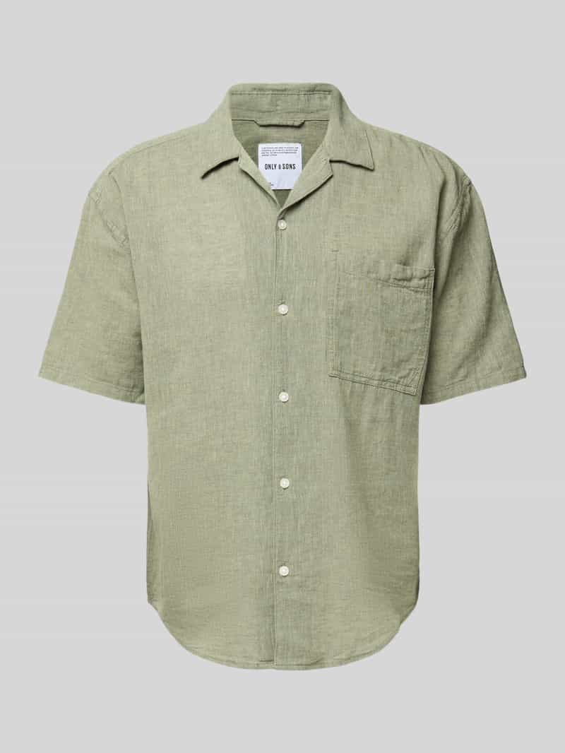 ONLY & SONS Overhemd met korte mouwen ONSCAIDEN LIFE RELAX SS RESORT 1PKT SHIR