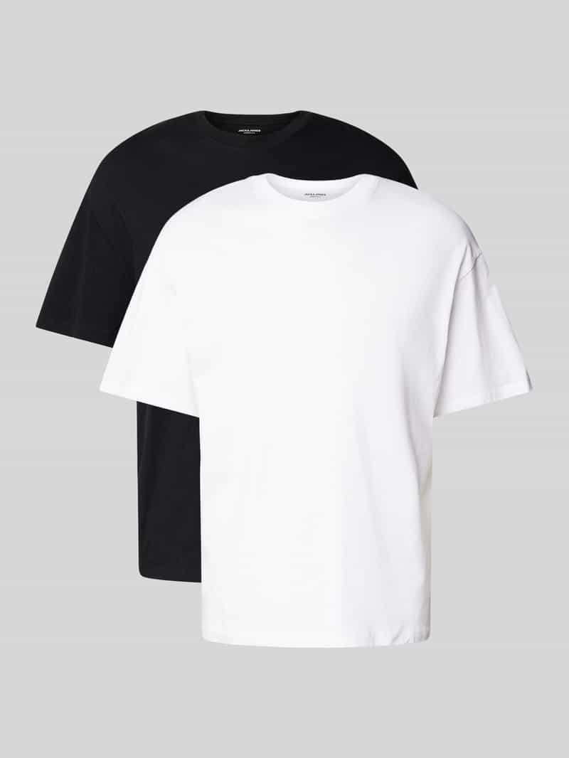 Jack & Jones Shirt met ronde hals JJEBRADLEY TEE SS O-NECK 2PK MP NOOS (2-delig)