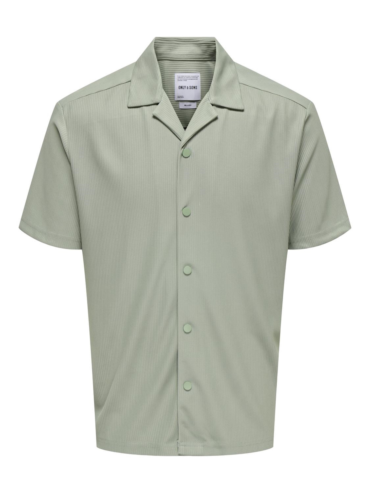 ONLY & SONS Overhemd met korte mouwen ONSLATHAM RLXSS RESORT LINEN STRUC 0257