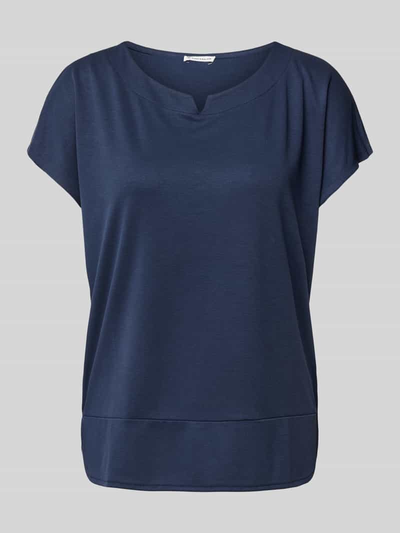 Tom Tailor T-shirt met gesplitste ronde halslijn