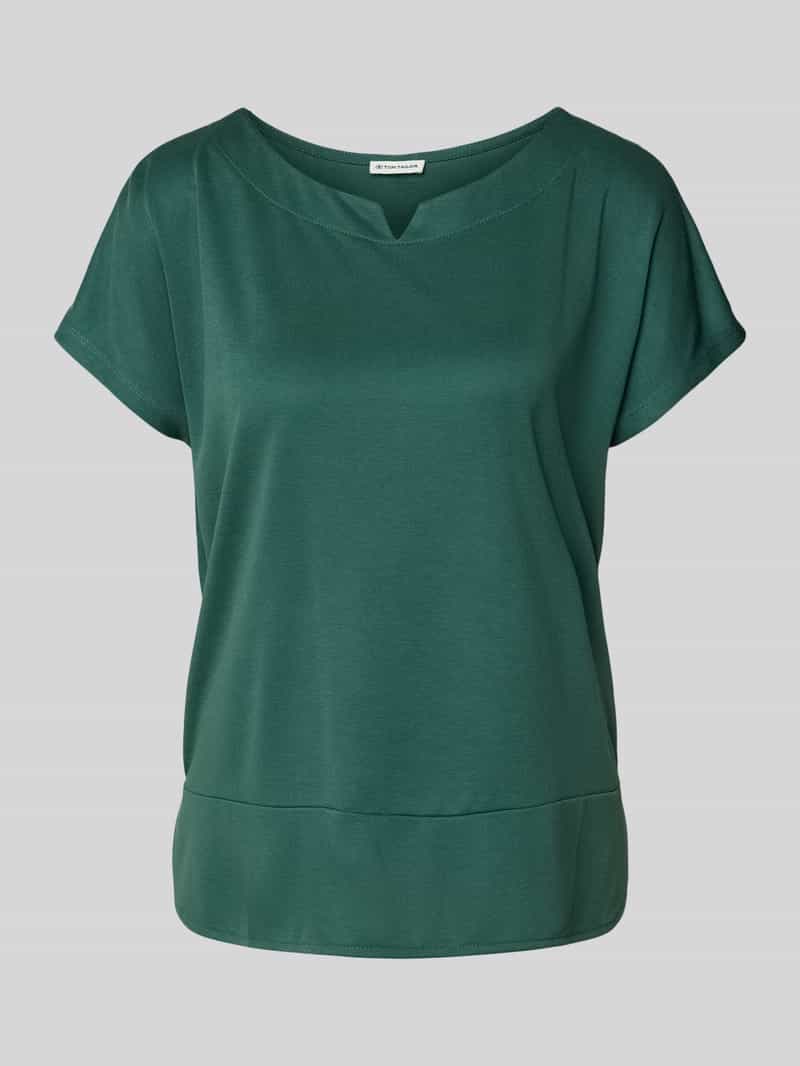 Tom Tailor T-shirt met gesplitste ronde halslijn