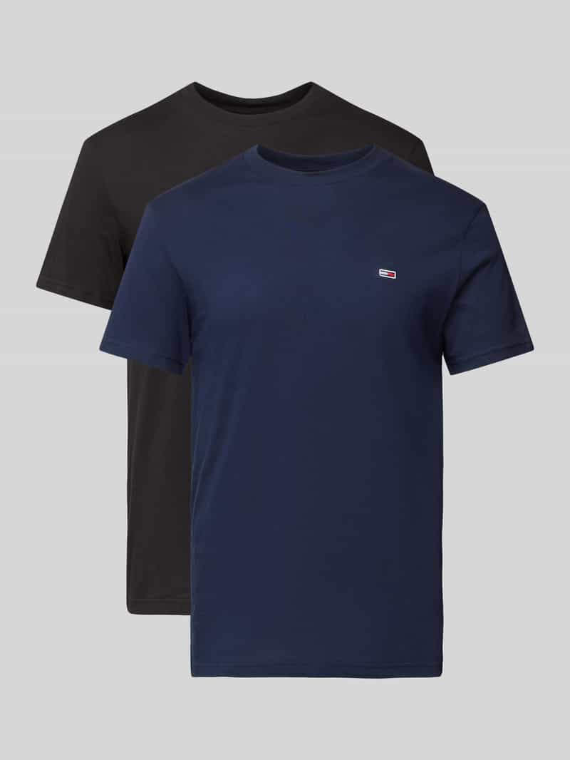 TOMMY JEANS Shirt met ronde hals TJM XSLIM 2PACK JERSEY TEE EXT (Set van 2)