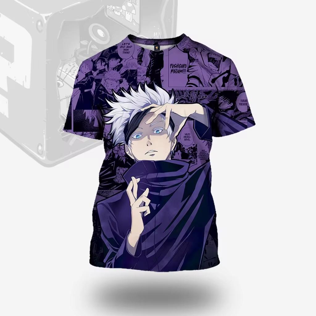 Men look 3D Clothes 2024 Summer 3D All Art Anime Sukuna Goju Itadori Jujutsu Kaisen Character Adult T-shirt Street Casual Top XS