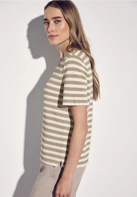STREET ONE T-shirt met streepmotief