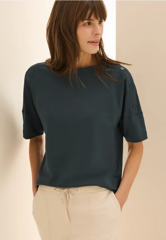 Cecil T-shirt met knoopdetail