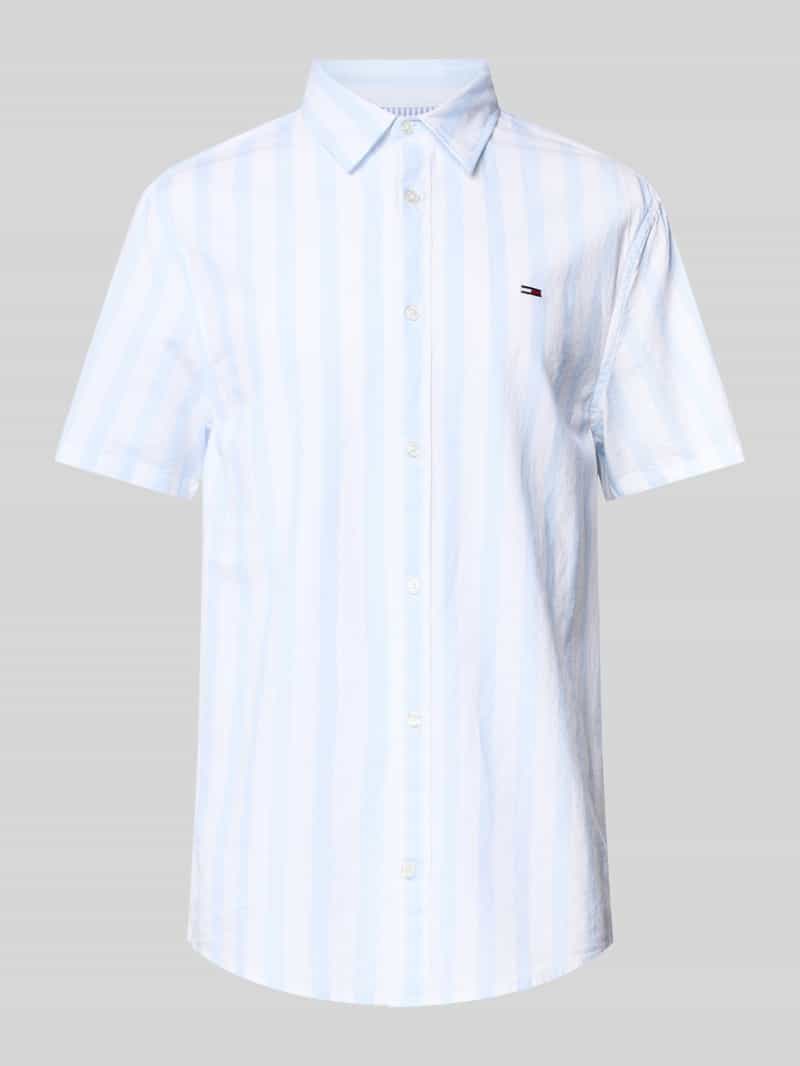 TOMMY JEANS Overhemd met korte mouwen TJM REG LINEN BLEND STP SS SHIRT