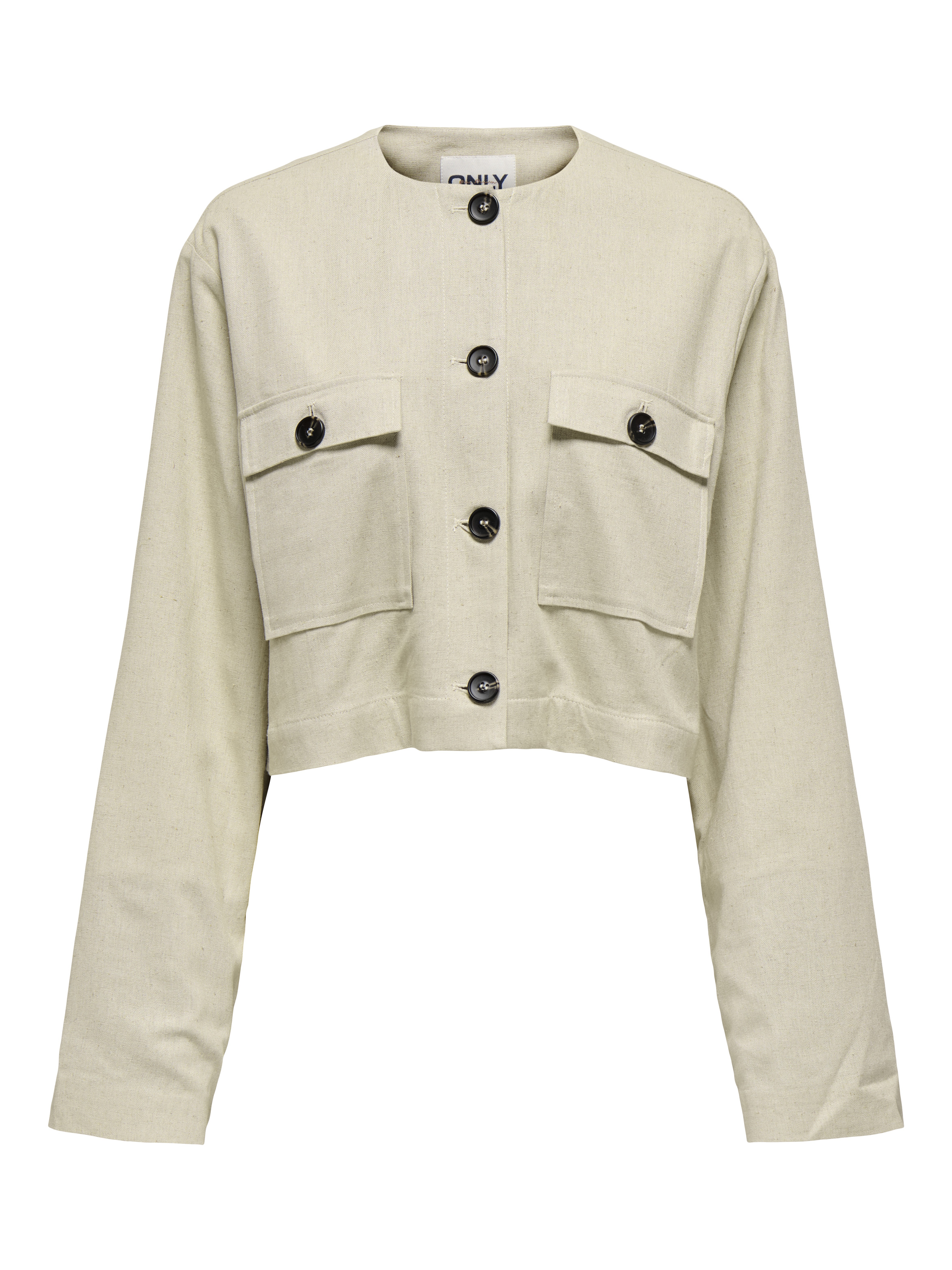Only Onlpampa ls linen bl jacket pnt beige