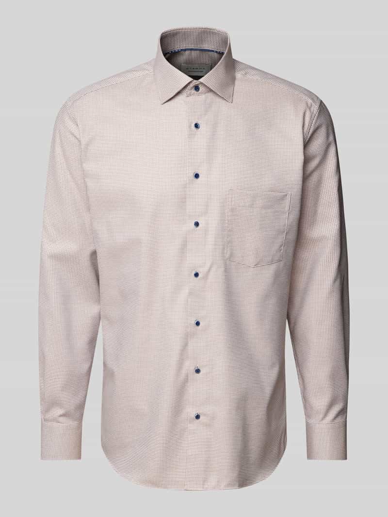 Eterna Overhemd met lange mouwen MODERN FIT NON IRON (strijkvrij)