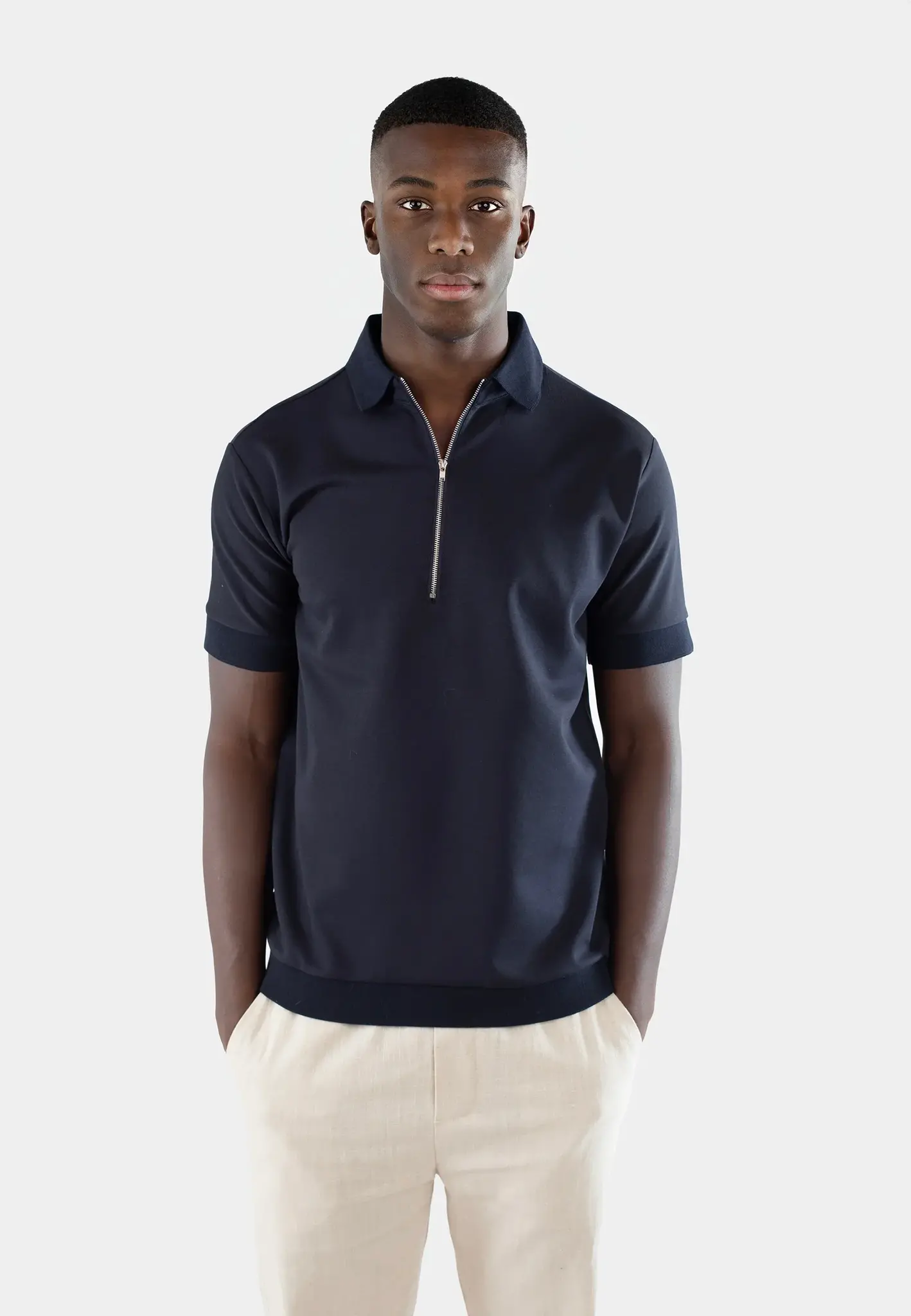 Ciszere 20079-008 clay jersey half zip navy