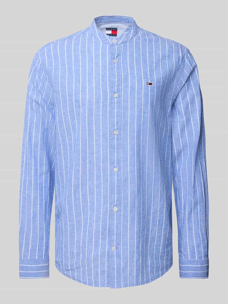 TOMMY JEANS Overhemd met lange mouwen TJM LINEN MIX BND STP SHRT EXT