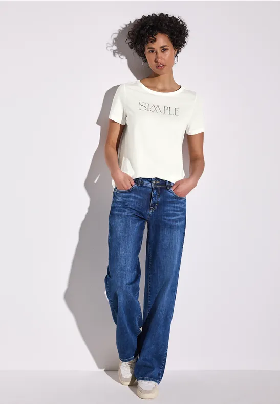 STREET ONE T-shirt met tekstprint