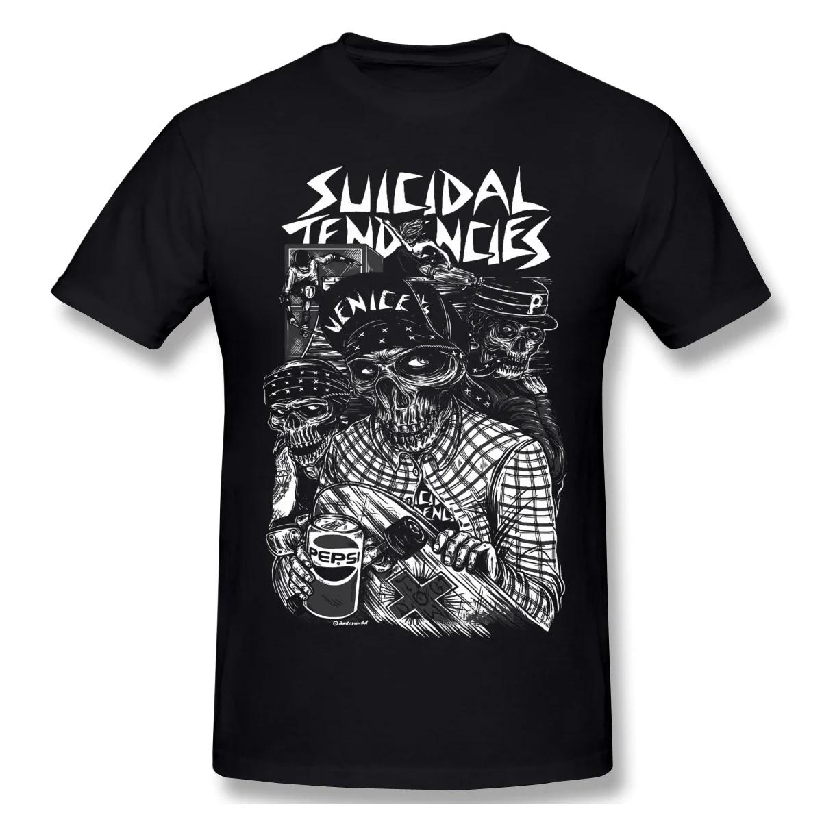 The best product for you Suicidal Tendencies Print Cotton Funny T Shirts punk Men Fashion Streetwear S