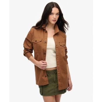 Superdry Overhemd Lange Mouw  Surchemise Merchant Herringbone