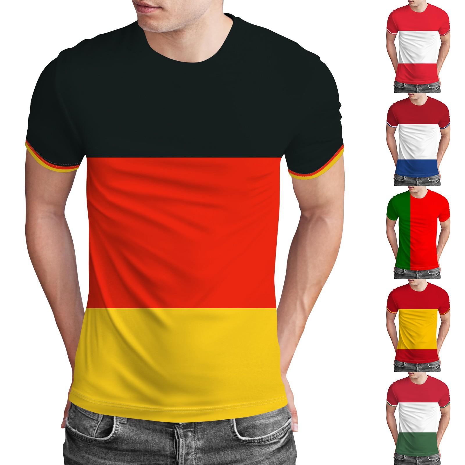 Automobiles11 Heren Duitsland Bedrukt T-shirt Heren Losse Casual Korte Mouw Top L