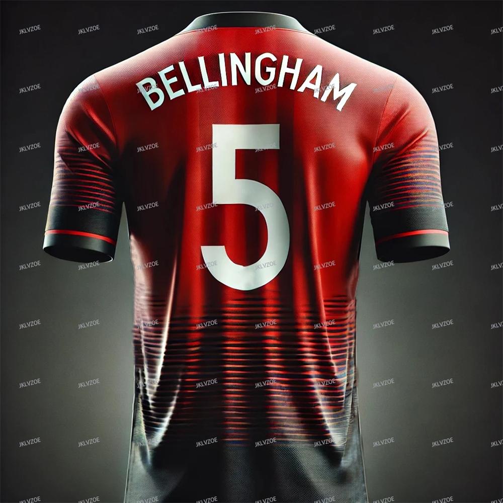 ETST35 Zomer 3D-geprinte No.5 BELLINGHAM voetbal ademende shirts heren sport kinderen korte mouwen sport T-shirt jongenskleding S