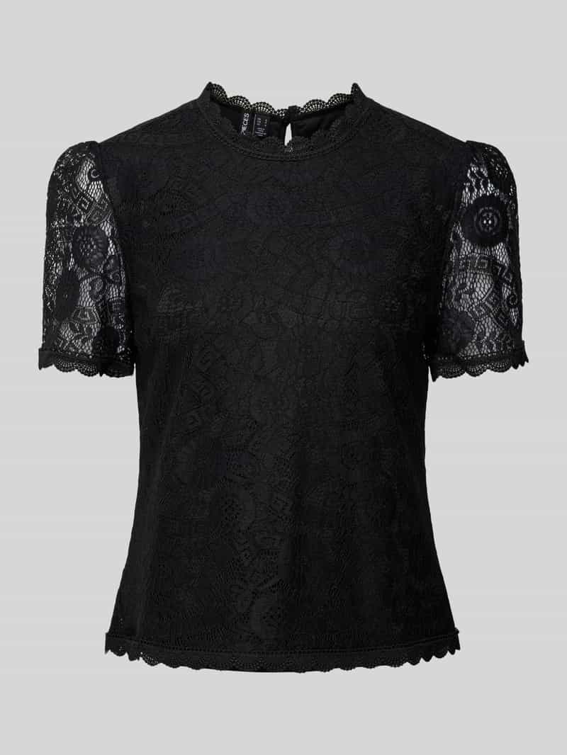Pieces Kanten shirt PCOLLINE SS LACE TOP WVN NOOS