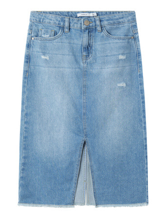 Name it zomer jeans rok lang - licht blauw denim - NkfKat