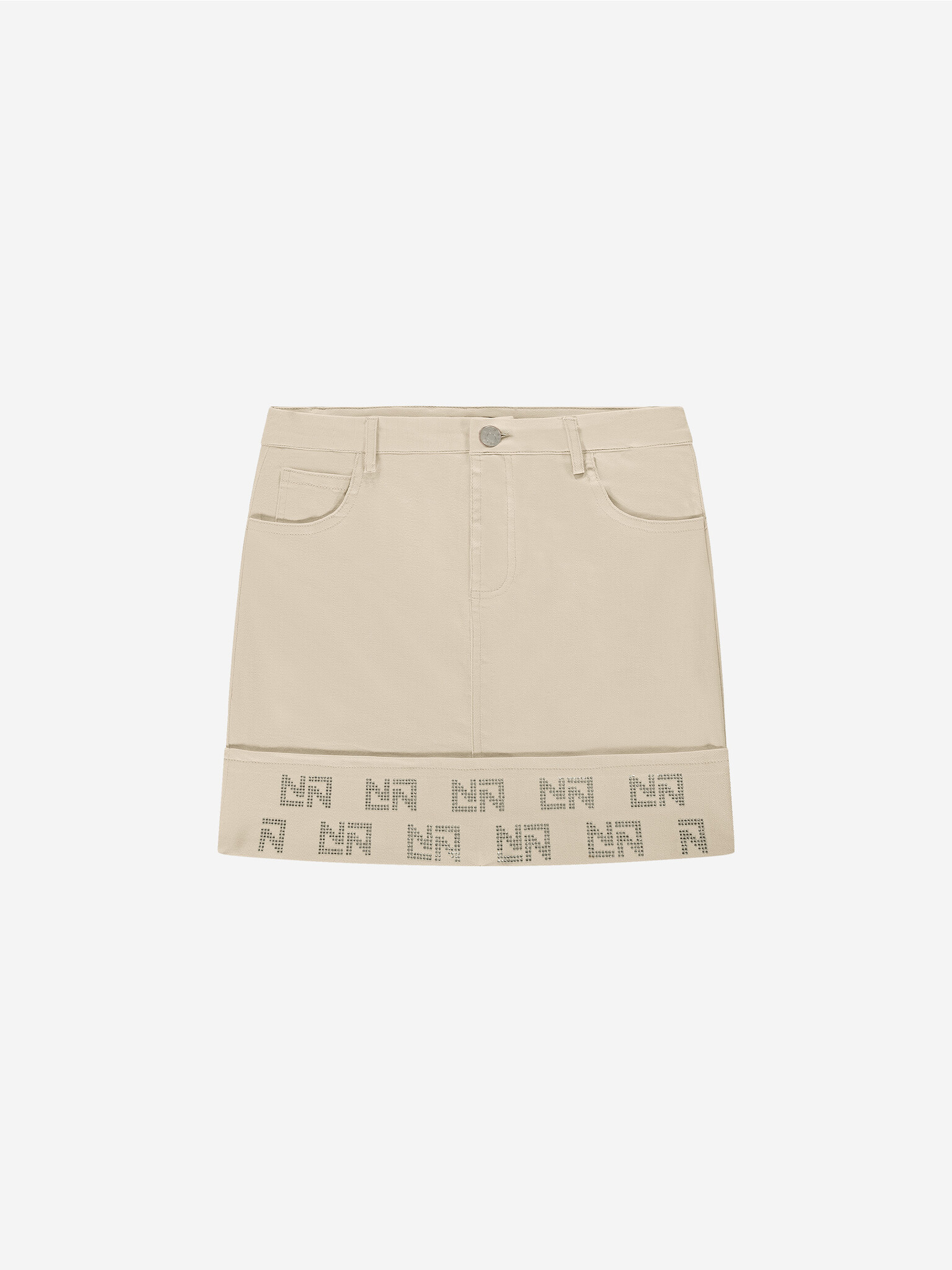 Nik&Nik zomer rok meisjes - taupe - Floor