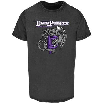 Merchcode T-shirt Korte Mouw  T-shirt Deep Purple Dragon Acid Wash