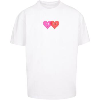 Merchcode T-shirt Korte Mouw  T-shirt oversirze Hugs Love - Two Hearts Heavy