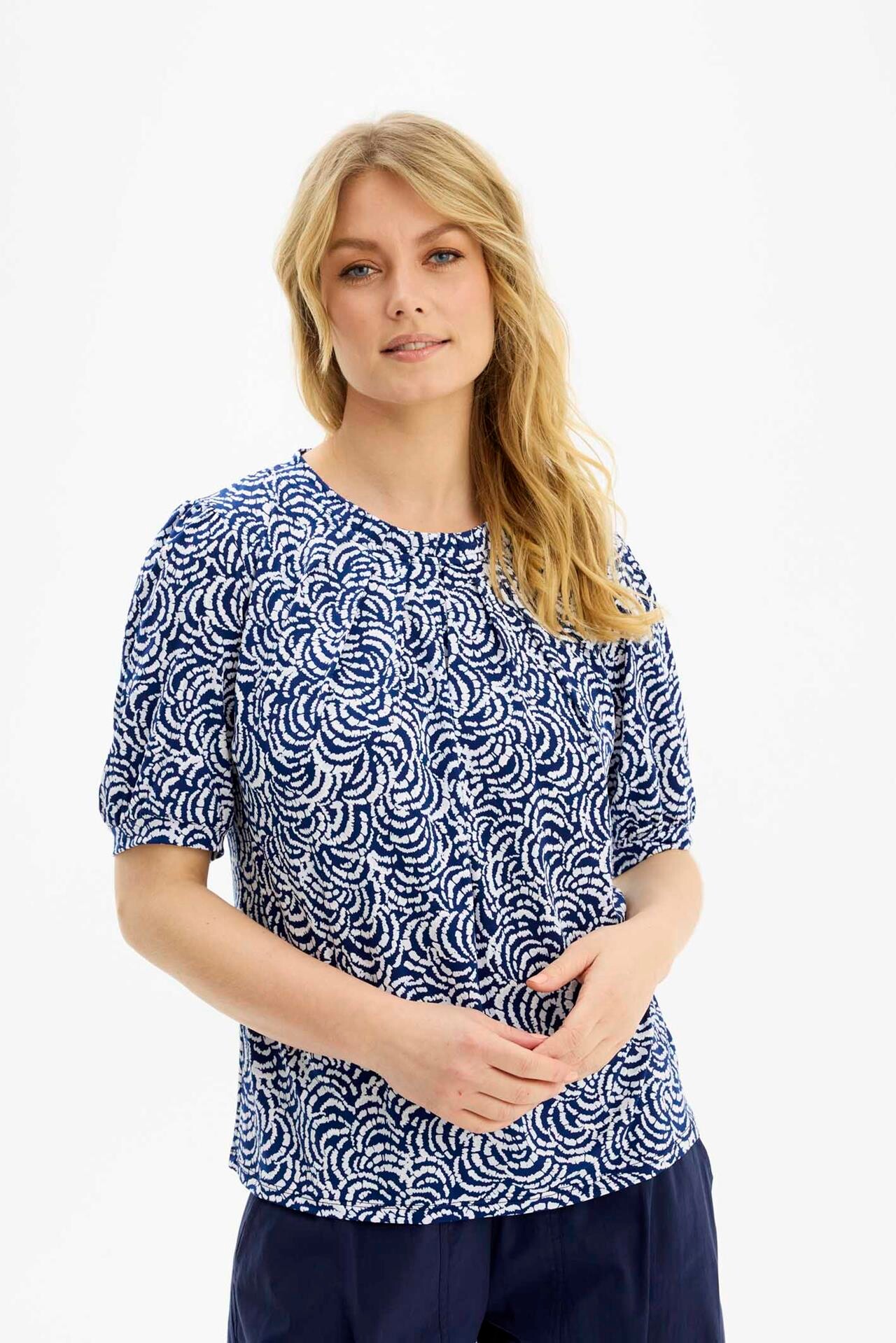 IN FRONT GRAZIA BLOUSE 16655 501 (Blue 501)