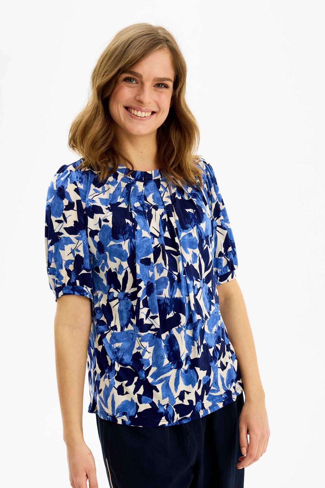 IN FRONT GRAZIA BLOUSE 16668 501 (Blue 501)
