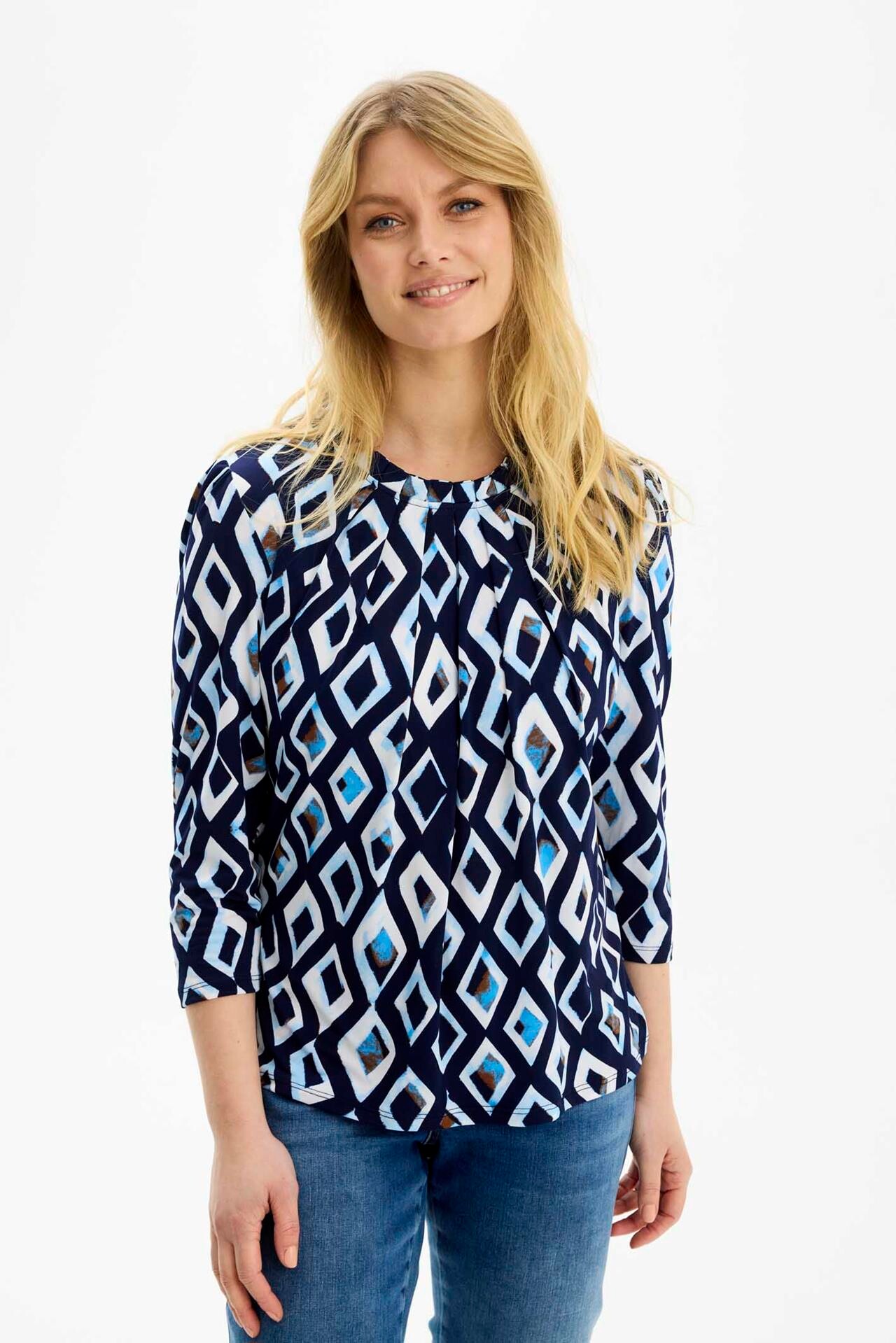 IN FRONT GRAZIA BLOUSE 16671 591 (Navy 591)