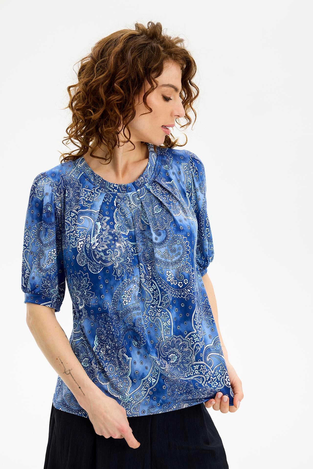 IN FRONT GRAZIA BLOUSE 16712 501 (Blue 501)