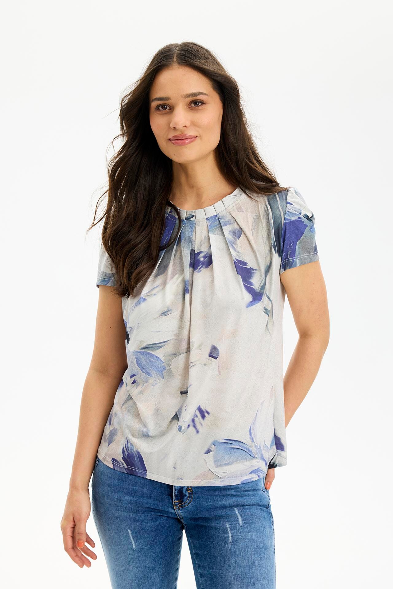 IN FRONT GRAZIA BLOUSE 16745 501 (Blue 501)