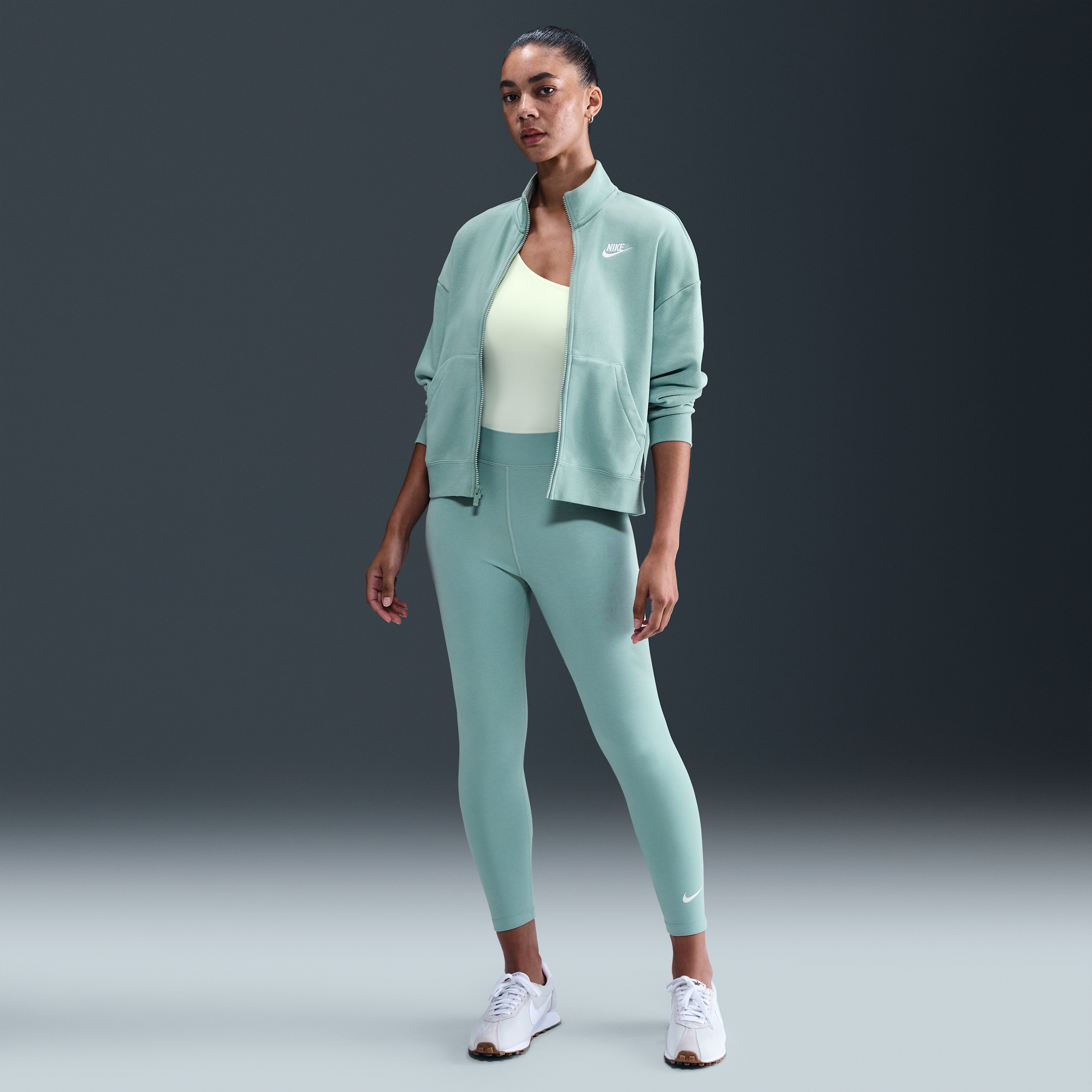 Nike Sportswear Classic 7/8-legging met hoge taille voor dames - Groen