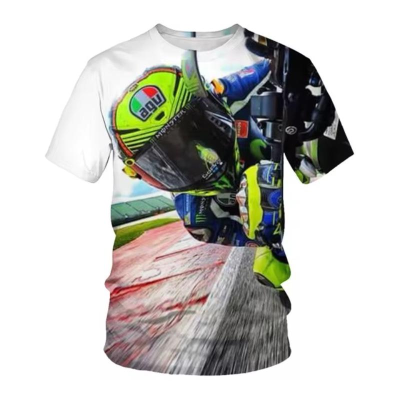 Forever Men Zomer en Zomer Hot Selling Ronde Hals Motorfiets Jeugd 3D Geprint Heren T-shirt Dagelijks Casual Gepersonaliseerde Trendy Top L