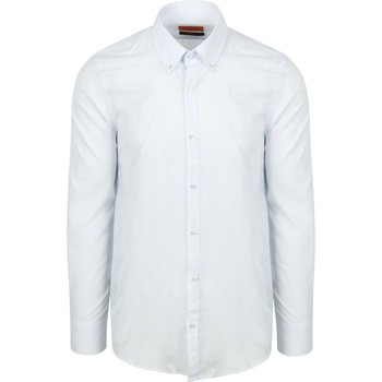 Suitable Overhemd Lange Mouw  Overhemd Cotton Slub Lichtblauw