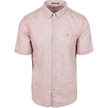 No Excess Overhemd Lange Mouw  Short Sleeve Overhemd Linen Blend Roze