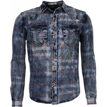 Enos Overhemd Lange Mouw  Denim Lange Mouwen Kleur Print