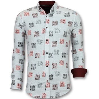 Tony Backer Overhemd Lange Mouw  Getailleerde Bloemen Blouse