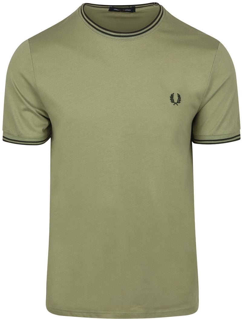 Fred Perry M1588 Twin Tipped T-shirt Groen